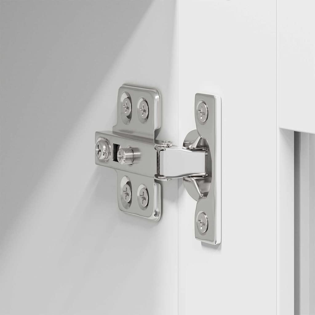 vidaXL Armadio pensile Bianco 60 x 31 x 100 cm Legno multistrato, Armadio da cucina moderno, design rettangolare, ampio spazio, materiali resistenti, stile contemporaneo, per l'organizzazione in
