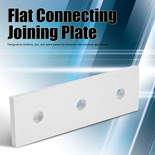 Placas de unión planas 4040 para paneles de refuerzo y madera plateadas 6