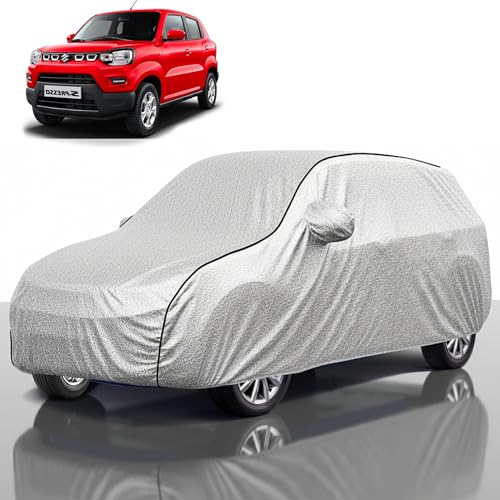 Image of Kayme Compatible with Silver S Presso Car Cover Waterproof Car Body Cover for All Weather Proof & Full Bottom Elastic, Triple Stitching with 100% Nail Proof Cover