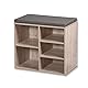 Kesper | Schuhschrank mit Sitzkissen, Material: Faserplatte, Maße: B51,5 x H48 cm x L29,5 cm, Farbe: Weiß gekälkt | 15911