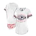 Icer Brands NFL New England Patriots Women's Jersey T-Shirt Mesh Varsity Stripe Tee Shirt, Large, White
