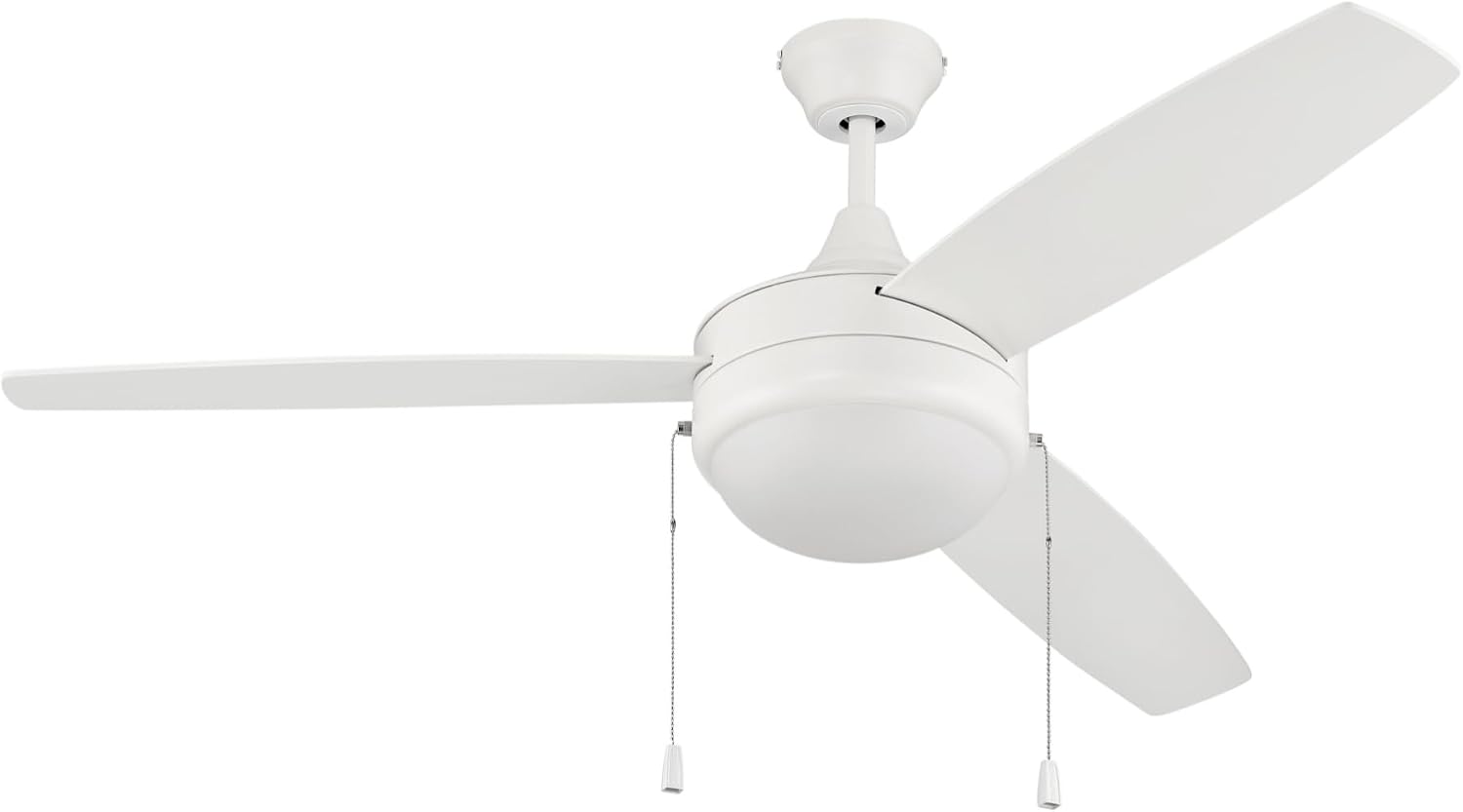 Craftmade EPHA52W3 52″ White Ceiling Fan with Integrated LED 1221 Lumens, 3000K | 3-Blade | 3-Speed Reversible DC Motor | Dual-Mount | Indoor Use Only