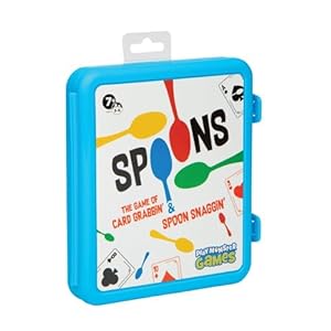 PlayMonster Spoons in a Case, Card Games for Kids – Spoons Game, Fun Family Games for Kids and Adults, Game Night, Travel Games, 3-6 Players, Ages 7+