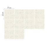 Sticker per Piastrelle Alwayspon, 20 Pezzi x 15 cm, Sticker per Piastrelle Autoadesivi Beige, Adesivi Trasferibili per Bagno, Cucina, Protezione Anti-Spruzzi, Strappa e Incolla - 5