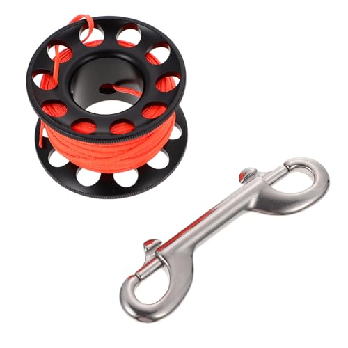 Mikikit Scuba Diving Spool Aluminum Alloy -winding Device Dive Reel Spool Buoy Reel for Underwater Exploration