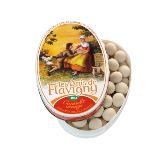 Les Anis de Flavigny Bonbons Cannelle Orange Bio 50 g