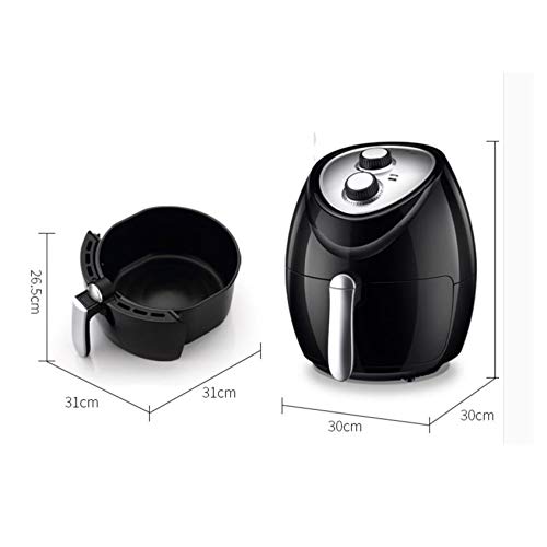 ELEdvb Kompakter Heißluftfritteusen-Ofenherd mit Temperaturregelung, antihaftbeschichtetem Frittierkorb, Rezeptführer mit automatischer Abschaltfunktion, Schwarz für Jede Familie 8 ELEdvb Kompakter Heißluftfritteusen-Ofenherd mit Temperaturregelung, antihaftbeschichtetem Frittierkorb, Rezeptführer mit automatischer Abschaltfunktion, Schwarz für Jede Familie