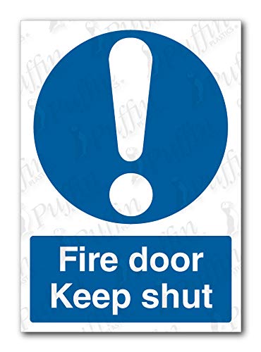 Puffin Plastics Ltd Fire Door Keep Shut Sign (Self Adhesive, A4)