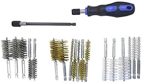 ROK Pipe Power Cleaning Wire Brush Set for Drill - Set of 20