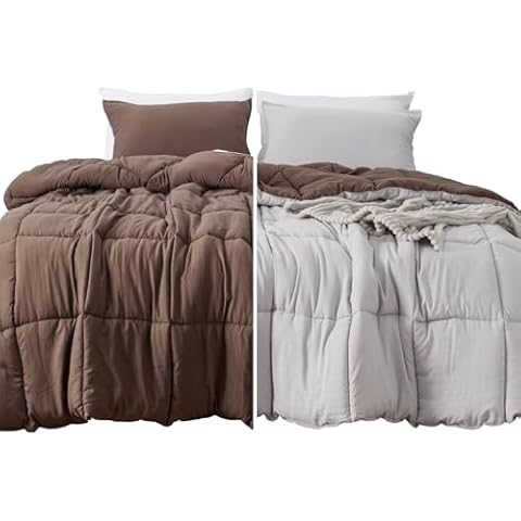 KASENTEX Twin Size Comforter Set - Reversible Cover
