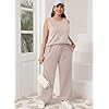 XIEERDUO Women's 2 Piece Outfits Summer Travel Tracksuit Loose Wide Leg Loungewear Comfy Lounge Sets S-3XL