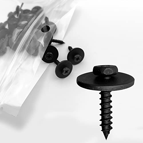 Rydowenna 20Pcs Metal Black Car Screw Body Bumper Hood Retainer Clips A15100800Ux0092 #TOP4