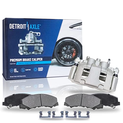 Image of Detroit Axle - Front Brake Pads Left Disc Caliper Replacement for 2006-2013 Chevrolet Impala Monte Carlo lucerne - 3pc Set