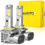 AUXITO 9005 LED Bulbs, 30000LM 900% Brightness 1:1 Mini Size Design Fog Lights, 6500K Cool White，Pack of 2