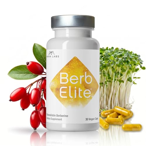 Mara Labs BerbElite | 350mg Berberine HCL & Broccoli Seed Complex for Increase Bioavailability | 30 Vegan Capsules