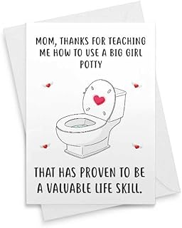 Funny Card For Mom - Happy Mother's Day Mummy Mom Gift Her Cards Cheeky Humorous Mothering Galentine Christmas Birthday Wife Her Girlfriend Mother's Day Valentine's Day Potty [00088]