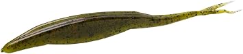 Zoom Bait 7-Inch Magnum Super Fluke Bait-Pack of 5 Watermelon Red