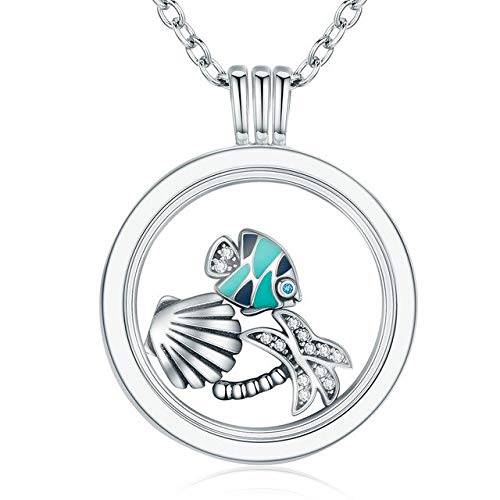 Colliers pendentif flottant en argent, le cadeau idéal pour charms de femmes