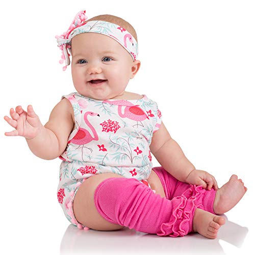 juDanzy 4 Pack Baby and Toddler Leg Warmers for Boys and Girls (One Size, Bright Ruffle)3