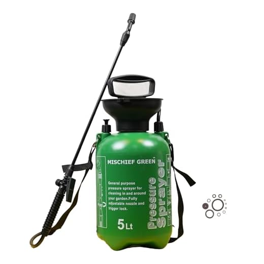 Mischief Green Pressure Sprayer Pump for Gardening & Agriculture (5 Litre) | Useful to Spray Herbicides & Pesticides as Well, Lightweight, Made of Hard Plastic | Plant Water Spray Pump