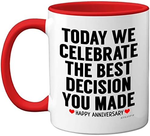 Stuff4 Anniversary Mug for Him Her, Funny Coffee Mug for Men Women, 11oz Ceramic Mug, Gifts for Girlfriend, Presents for Boyfriend, Perfect for an Anniversary, Christmas, Valentines or a Birthday
