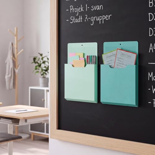 Gilprop 8 Pack Magnetic File Holder Magnetic Wall File Folders Organizer Classroom Storage Refrigerator Magazine Holder for Whiteboard Mail Letters Paper Teacher Office(10x13in,Classic,Blue) - Image 6