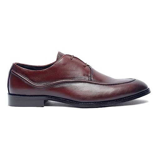 Image of LOUIS STITCH Men's Premium Italian Leather Shoes Handcrafted Two Eyelet Style British Classic Laceups for Men Formal Officewear (EXTE)