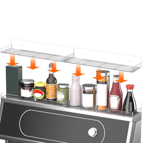 Zisoue 30" Over Stove Shelf for Back of Stove, Acrylic