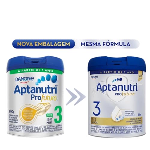 2 Latas- Aptanutri Profutura 3- Fórmula infantil em pó Danone -800 gr