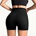 CADITEX Biker Shorts with Pockets for Women, 2 Pack High Waisted Spandex Yoga Shorts(Black/Black SM)