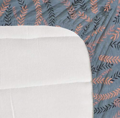 Image of la' amour Premium Cotton Elastic Fitted Bedsheets with 2 King Size Pillow Covers Double Bed with All Around Elastic Supersoft Size - 72 King Sizex78+10 inches Grey and Beige Abstract 200 tc - 220 tc