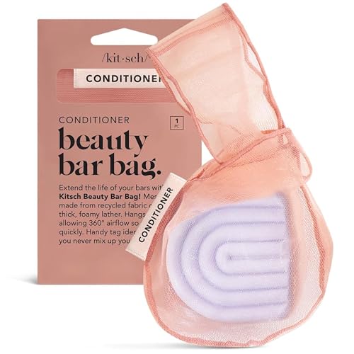 Kitsch Bar Soap Saver Pouch – Patented Mesh Soap Bag for Shampoo and Conditioner Bars - Extends Use & Prevents Soggy Mess - Recycled Beauty Bar Bag, Eco-Friendly - Terracotta