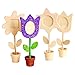 Colorations Wooden Decorate Your Own Flower Pot Frames, Set of 12, 3 Designs, for Kids, DIY Crafts, Arts & Crafts, Picture Frame, Gift, Personalize