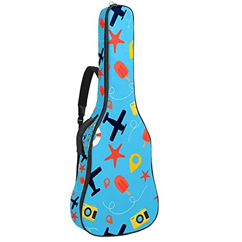Housse de guitare acoustique 106 cm rembourrée à motif étoile de mer