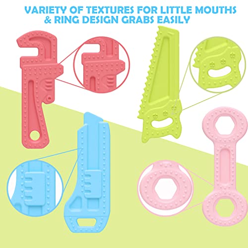 Baby Teething Toys For Babies, Silicone Baby Teethers Bpa Free, Freezer Safe Infant Baby Chew Toys, Soft Textures Molar Teether Easy To Hold Easy To Clean #TOP4