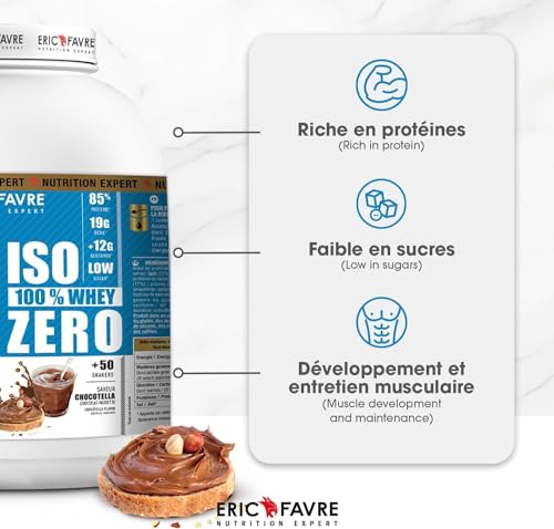 PACK ISO WHEY ZERO 1,5kg Vanille + SHAKER STORMIX ONE Bleu/Rose | Whey Protéine Isolate Ultra Pure + Shaker Anti-Grumeaux | Prise de Masse & Récupération Musculaire | Saveur Vanille | Eric Favre – vue 2