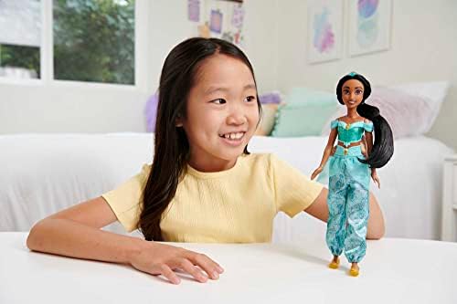 Disney Princess Dolls, New for 2023, Jasmine Posable Fashion Doll with Sparkling Clothing and Accessories, Disney Movie Toys, HLW12