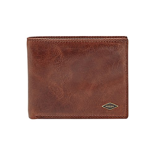 Fossil Geldbörse für Männer Ryan, Leder Bifold Dunkelbraun 10,8 cm L x...
