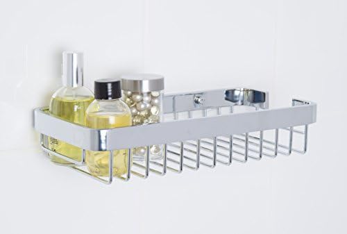 Croydex Aluminium Cosmetic Basket, Stainless-Steel, Chrome, 12.5x26x14 cm