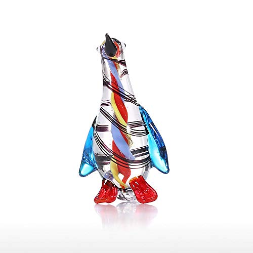 Esculturas de Animales de Cristal pequeñas Creativas nórdicas, artesanías Decorativas de pingüinos, Adornos de Escritorio para el hogar y la Sala de Estar (4 4 7 CM)