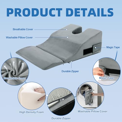 MABOZOO Travesseiro virado para baixo, almofada de massagem para pós-cirurgia ocular, almofada virad