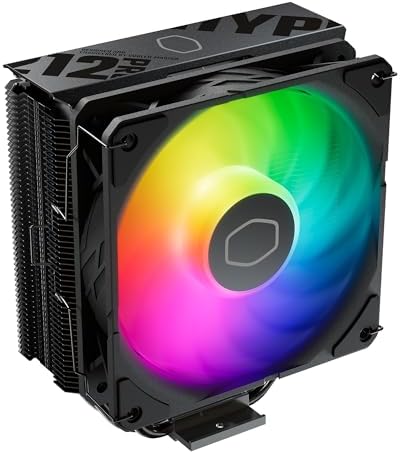 Cooler Master Hyper 212 Pro aRGB CPU Air Cooler, SickleFlow Edge 120 PWM Fan, Composite 4 Copper Heat Pipes, 152mm Tall, Sleek Top Cover, AMD Ryzen AM5|AM4, Intel LGA 1851|1700 Brackets