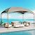SUNSHINE VALLEY 10'x13' Outdoor Gazebo,Waterproof Arc Canopy Tent with Permanent Galvanized Iron Pipe Frame,UV Protected Patio Gazebo, for Lawn,Backyard and Deck,Grey