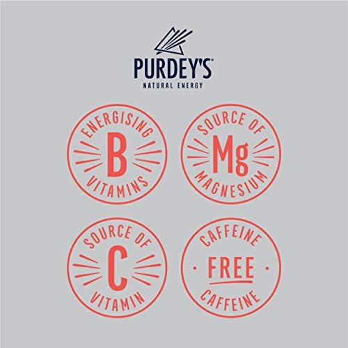 Purdey's Replenish Multivitamin Energy Drink - Raspberry & Rose with Essential Minerals - 12 x 330ml Bottles