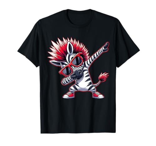 Funny Dabbing Zebra With Sunglasses Cool Animal Funny Zebra T-Shirt