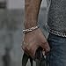 Men Fashion Silver Thai Handmade Open Bangle Twisted Cuff Bracelets Gift-Default