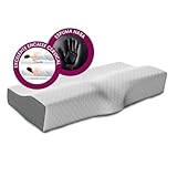 Travesseiro Cervical Nasa - I wanna sleep - Suporte Ideal, Alinhamento de Pescoço e Coluna. Alívio de Dores, Combate a Insônia e o Ronco. glide