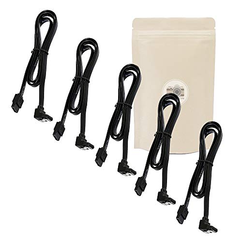 5x cavo SATA III 40cm 3.0 6Gbps con gomito da angolo retto 90° - Cavo SATA 3 per HDD PC Scheda madre - Adaptout marca francese