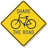 SmartSign Share The Road Sign | 24' x 24' 3M Engineer Grade Reflective Aluminum Signs, Made in USA