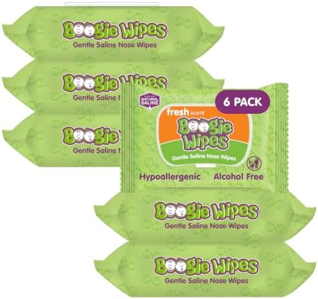 Boogie Saline Nose Wipes Fresh Scent - 180 Count